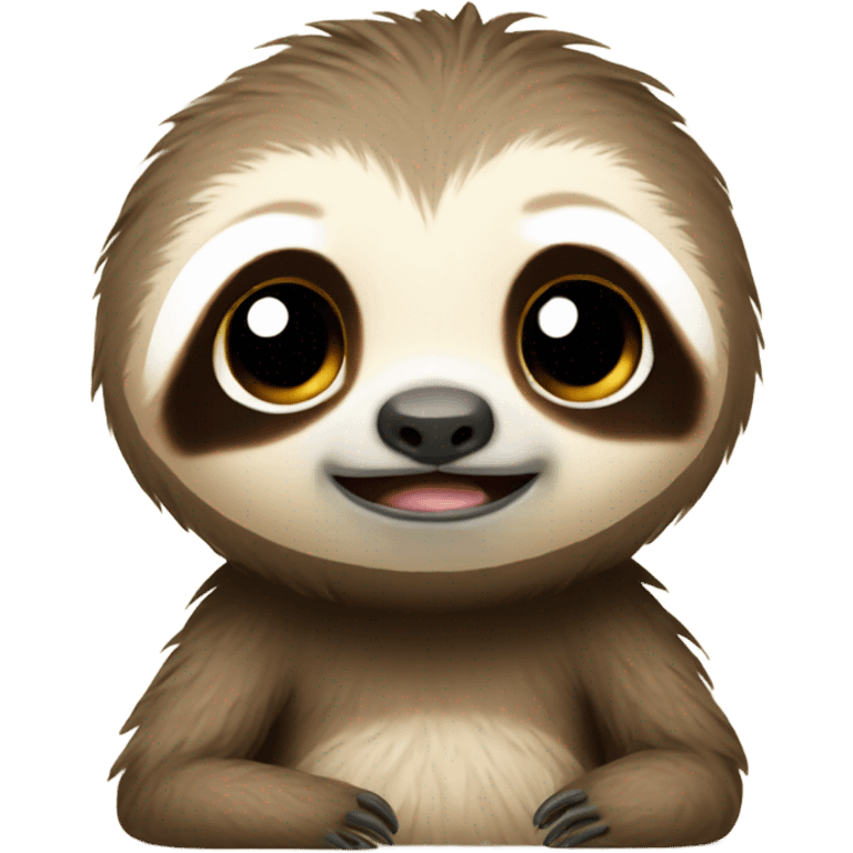 Crying cute baby sloth  emoji