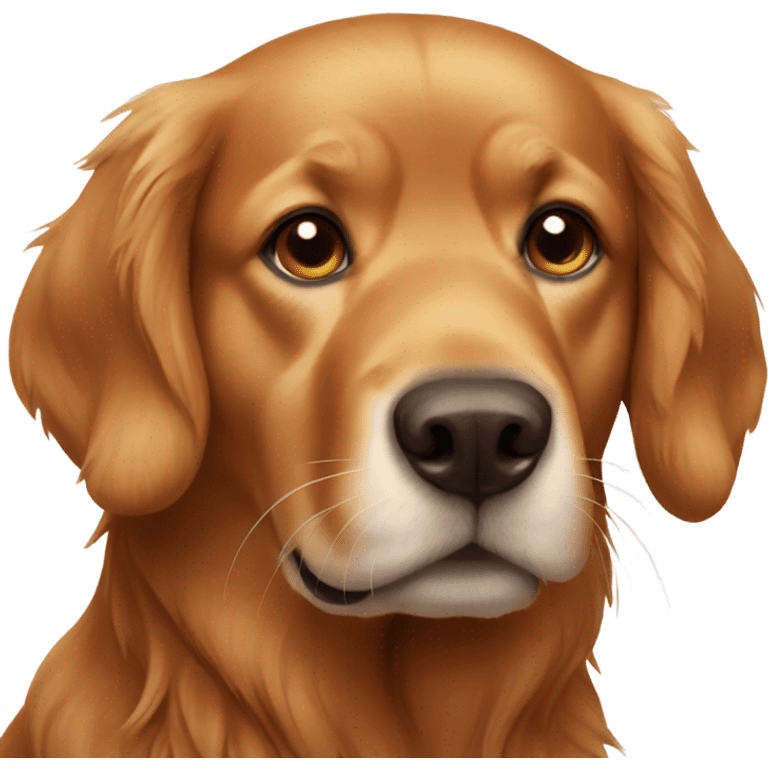 Dark red golden retriever  emoji