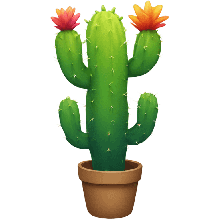 Rainbow cactus emoji