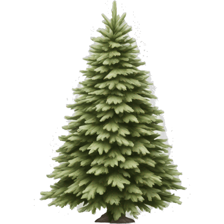 Realistic isolated off white fir christmas tree   emoji