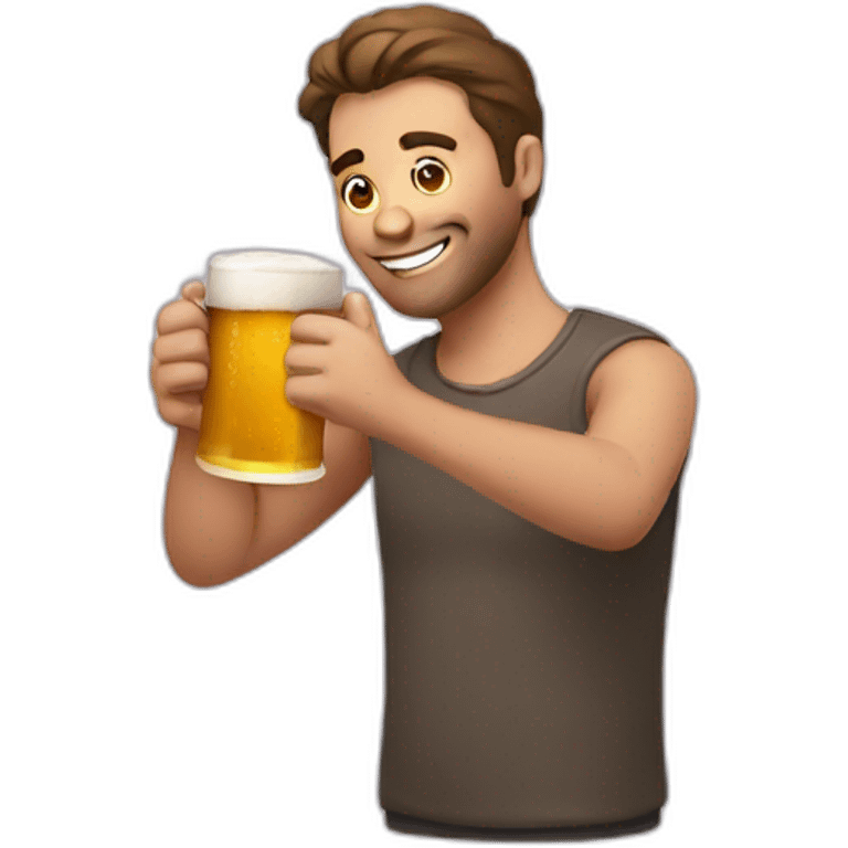 guy with a beer emoji