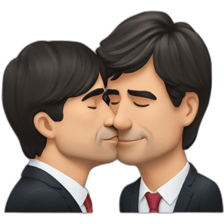 Pedro Sánchez kiss Carles Puigdemont emoji