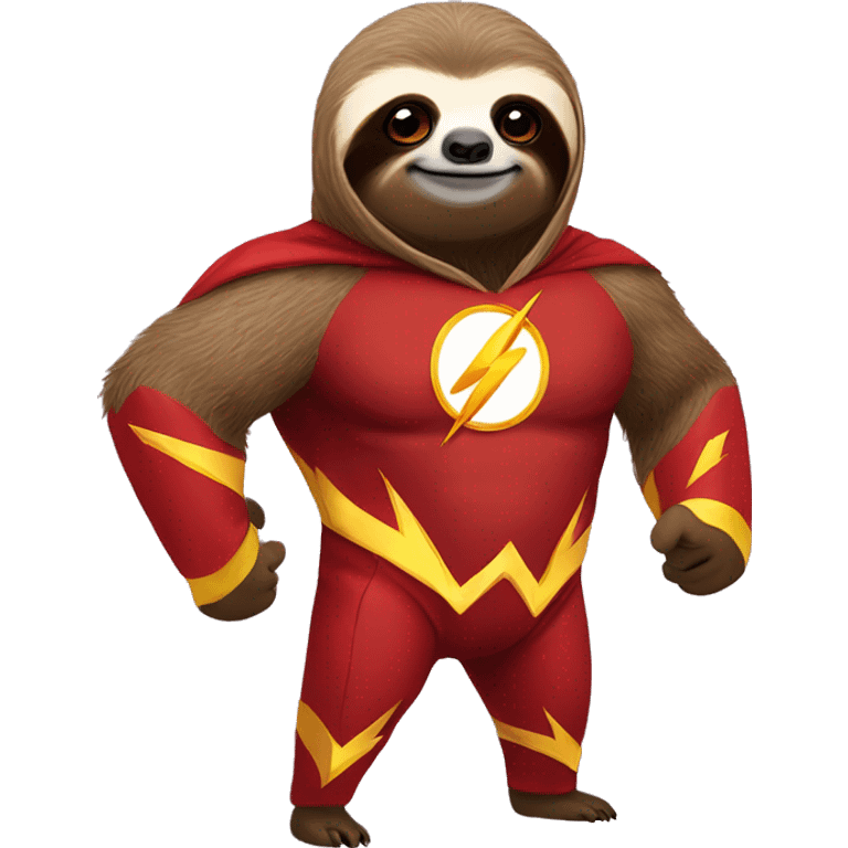 ￼sloth dressed like the flash emoji