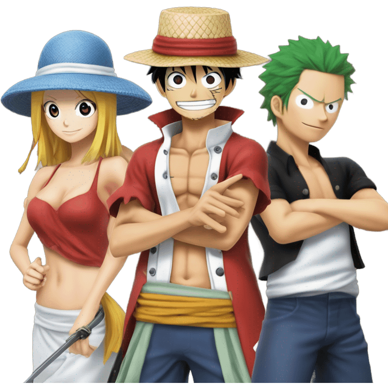 One piece anime characters emoji