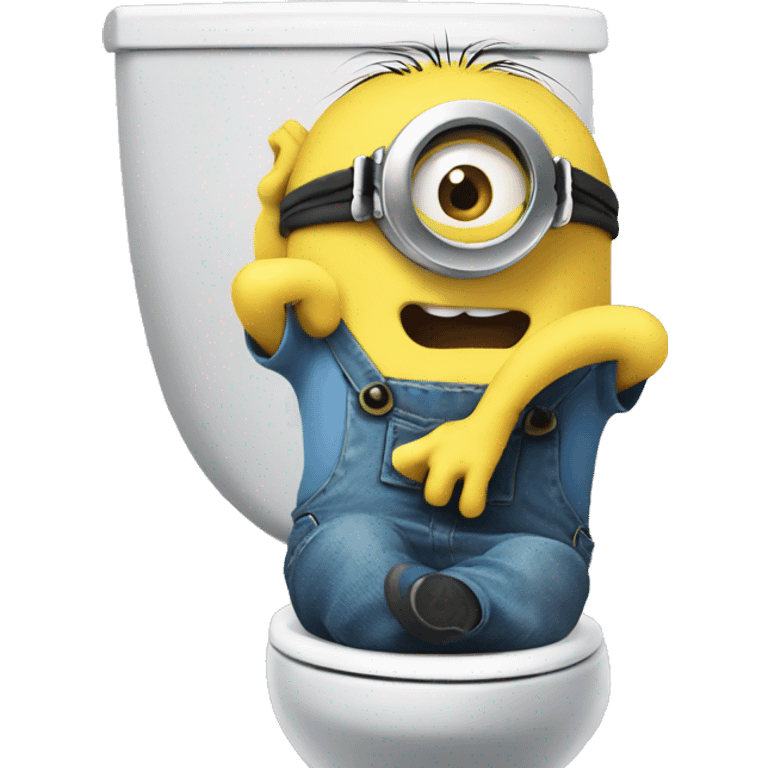 Minion in toilet emoji