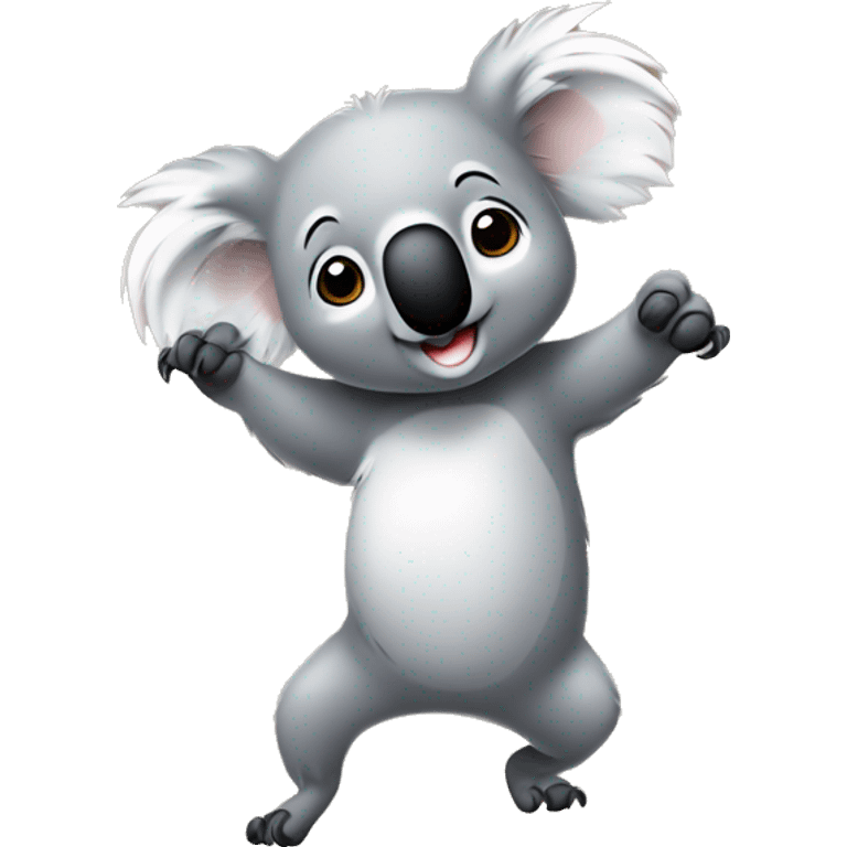 Koala doing a handstand emoji