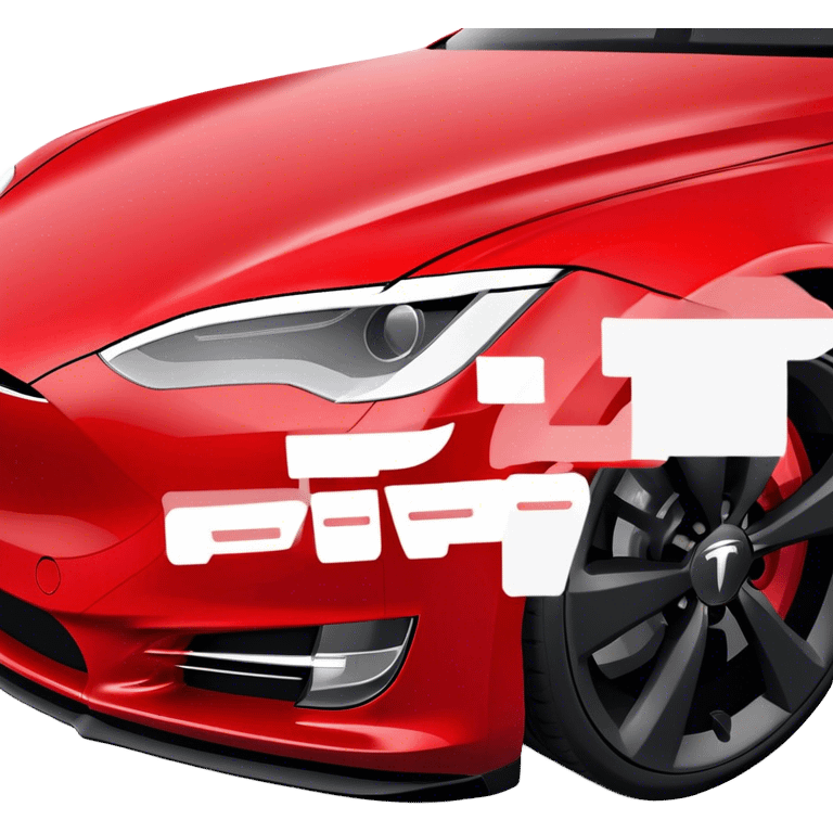 Tesla Model S - Tesla (Model Year: 2022) (Iconic colour: Red) emoji