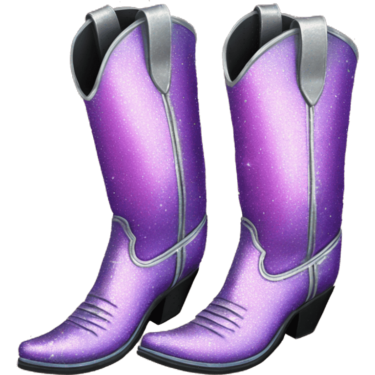 Sparkly cowboy boots emoji