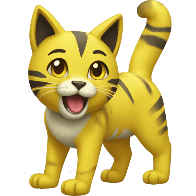 Yellow lombax-Zeraora-cat emoji