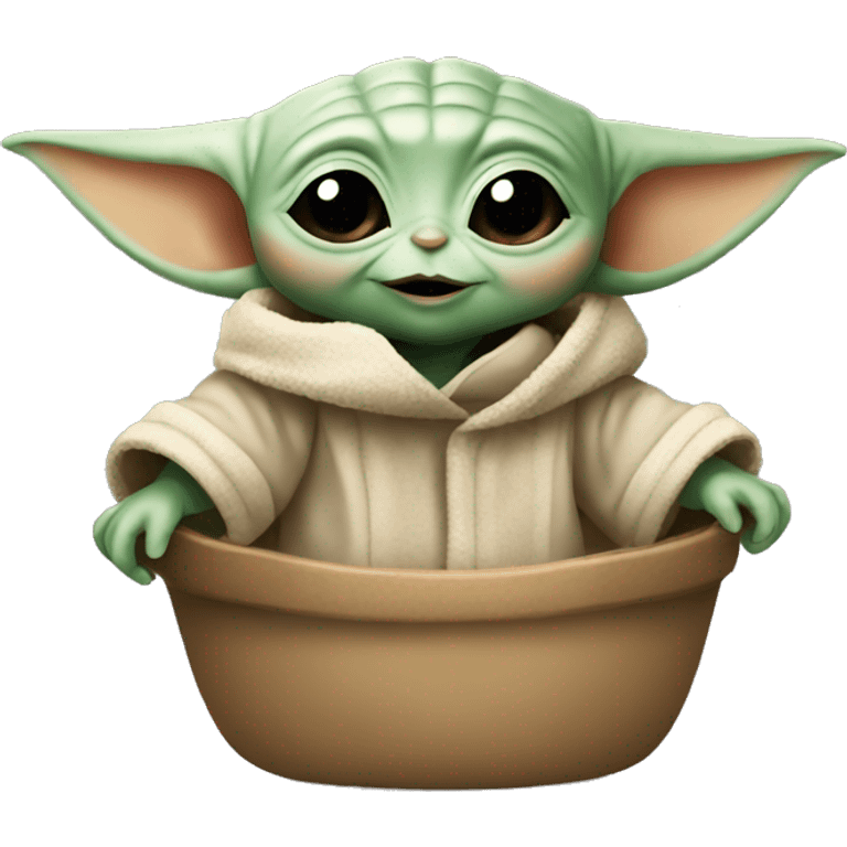 Baby Yoda celebrating emoji