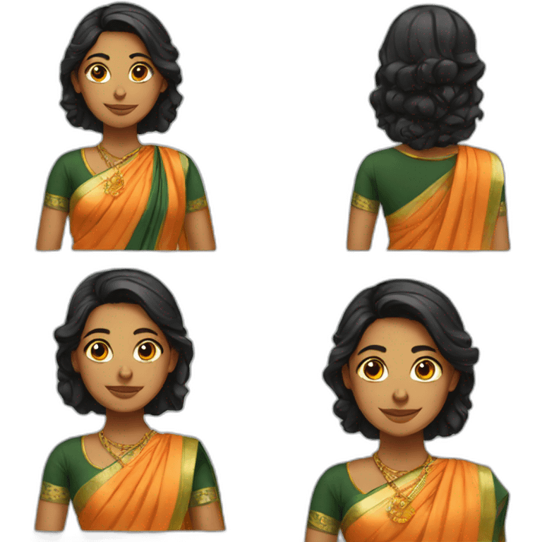 Girl in saree emoji