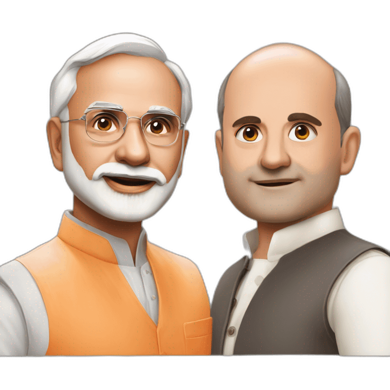 Narendra Modi and Meloni emoji