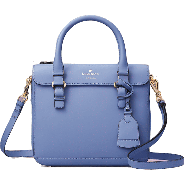 Realistic blueberry color kate spade satchel purse.  emoji