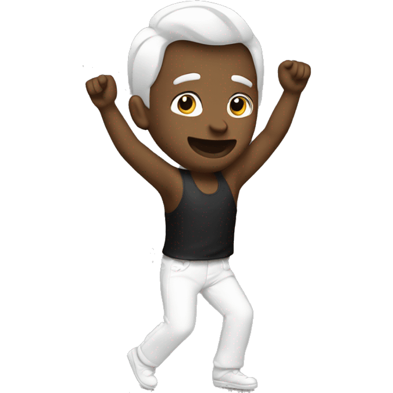 Dancing gay man white  emoji