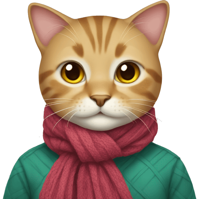 Cat wearing a scarf  emoji