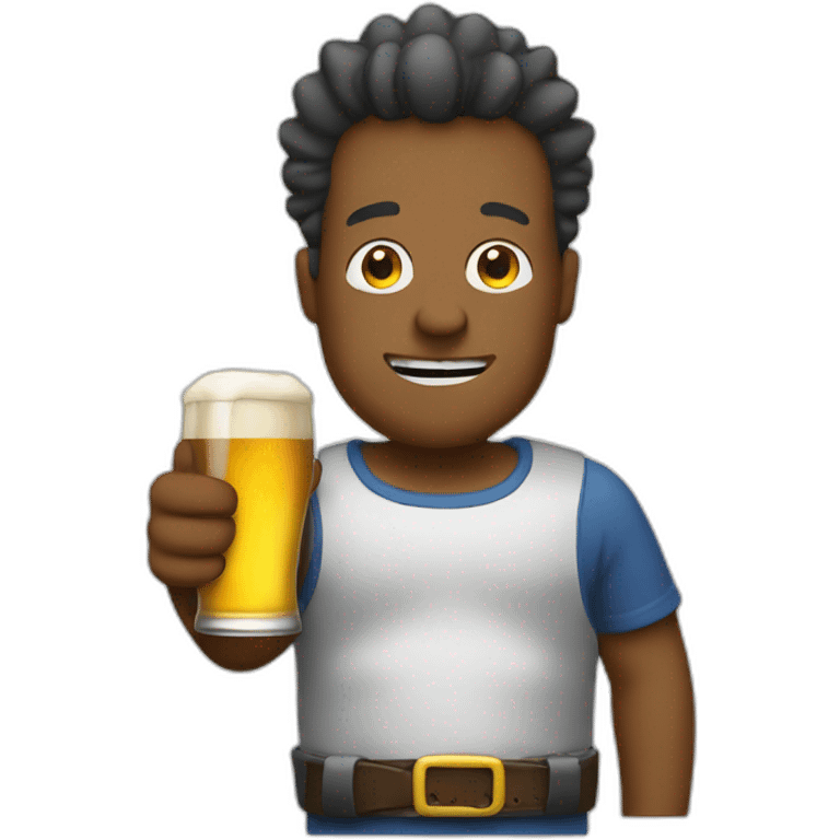 Bart with beer emoji