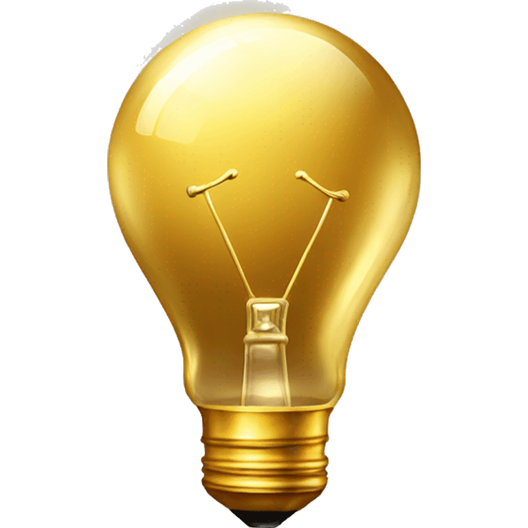 Lightbulb made of gold emoji