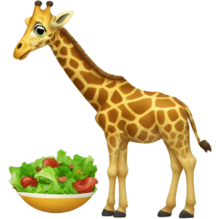 giraffe eating salad emoji