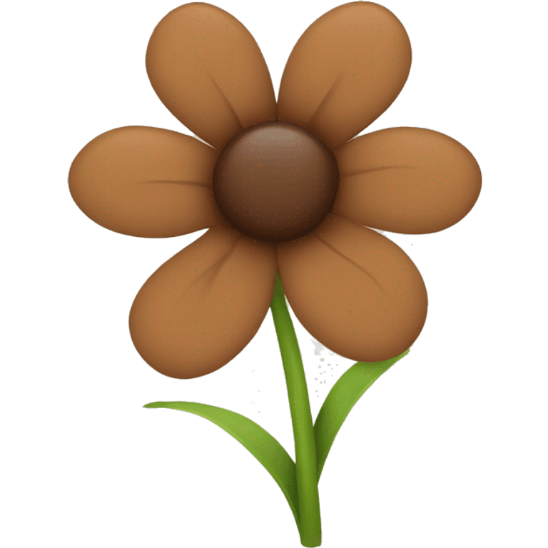 Brown flower emoji