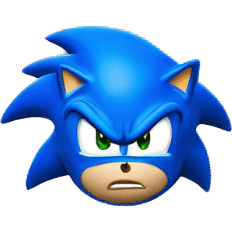 Sonic blue angry emoji