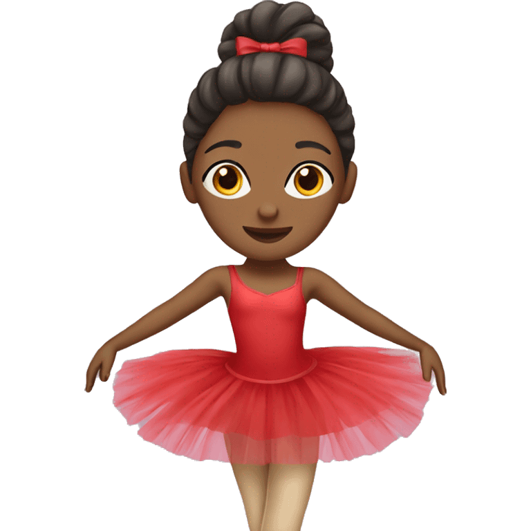 Ballerina wearing a red tutu emoji