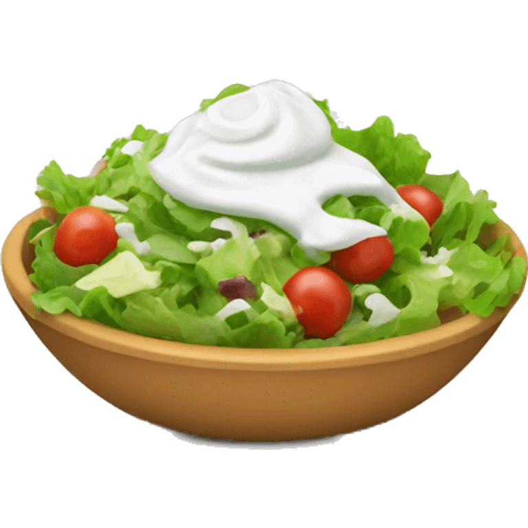 Salad with ranch emoji