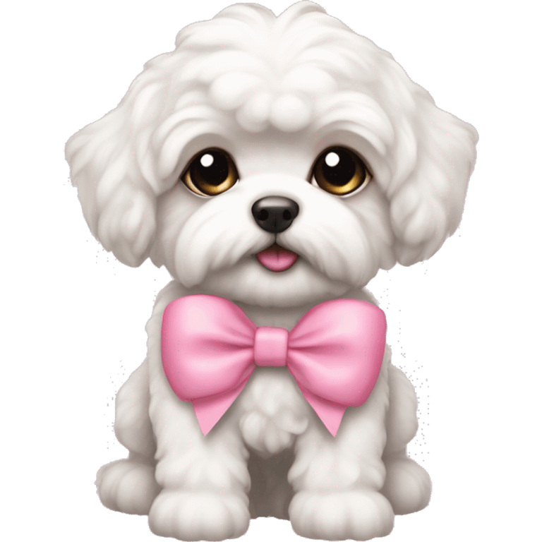 schichon puppy pink bow emoji