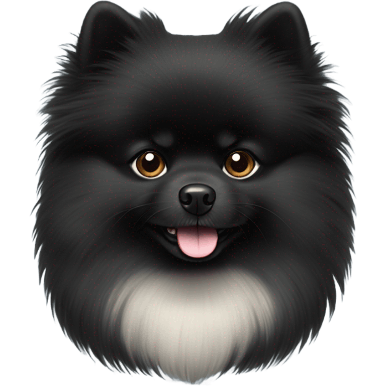 Black Pomeranian emoji