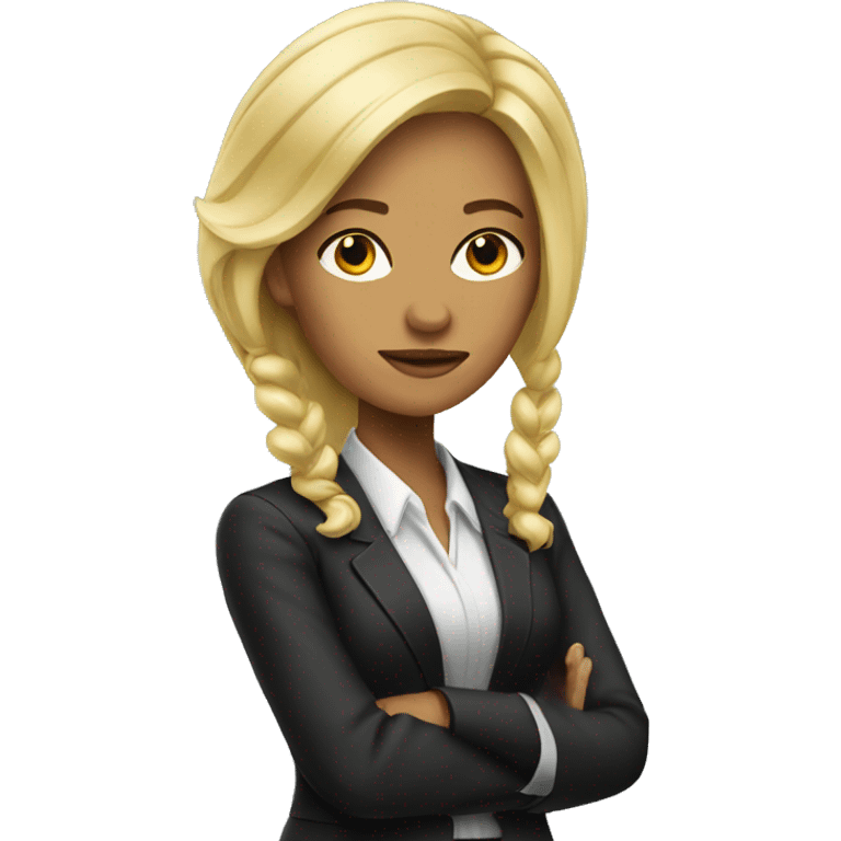 blonde lawyer girl emoji