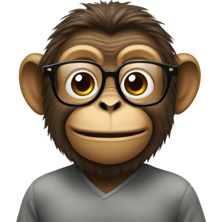 monkey with glasses  emoji