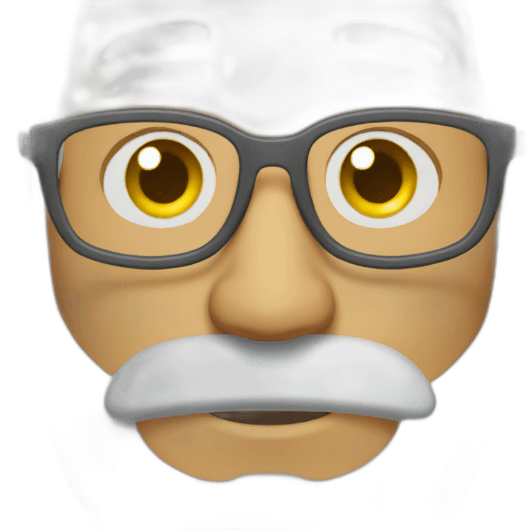 Arab bearded man with grey glasses winking emoji