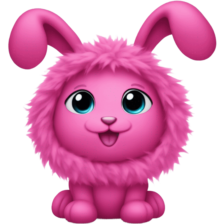 Hot pink stuffed bunny emoji