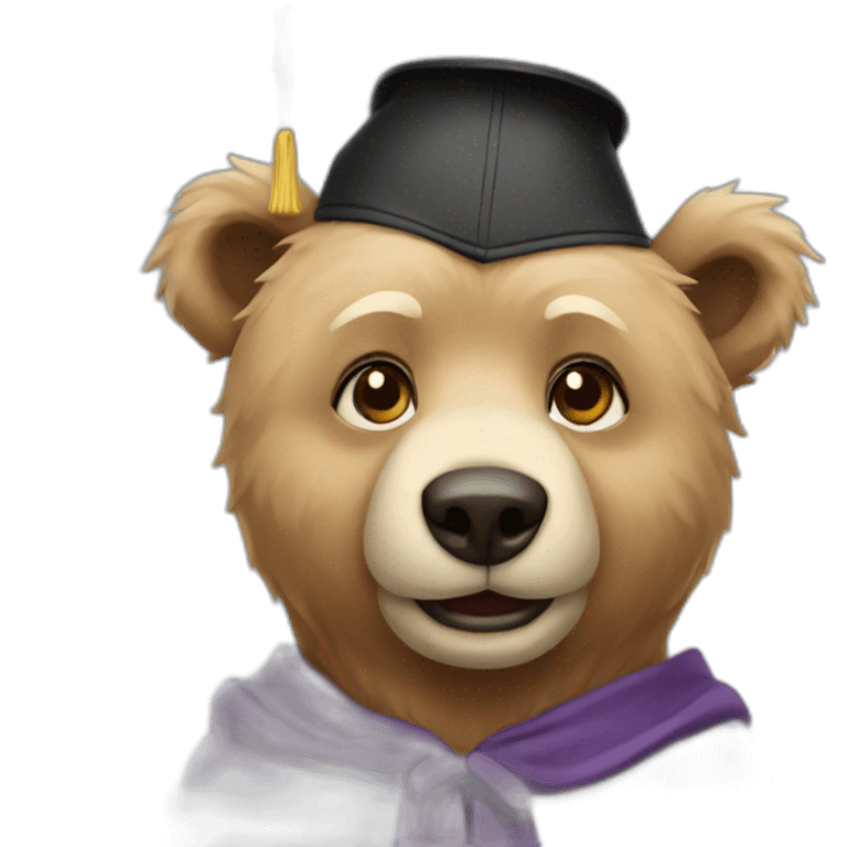 Graduation bear emoji