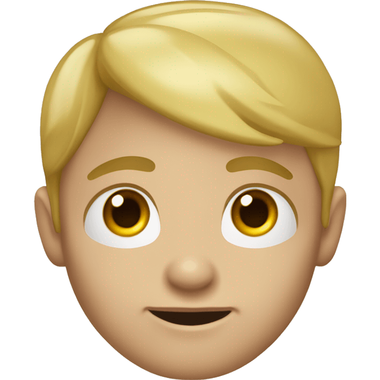 niño de tres años rubio de ojos claros picaro emoji