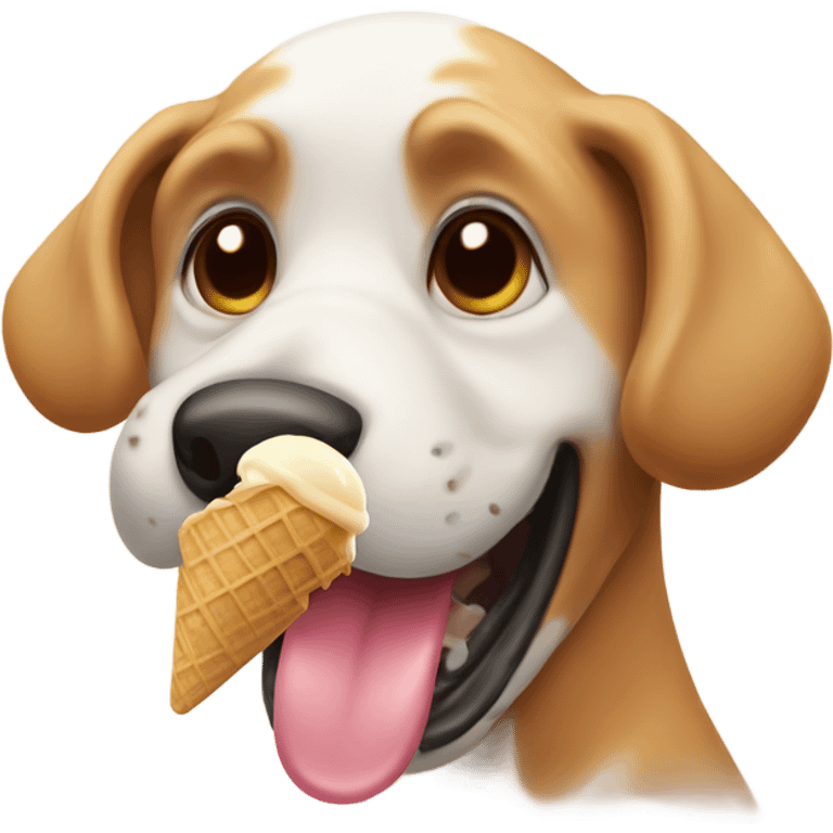 dog eating ice cream  emoji