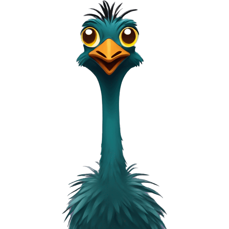 emu with emergency lights and siren emoji