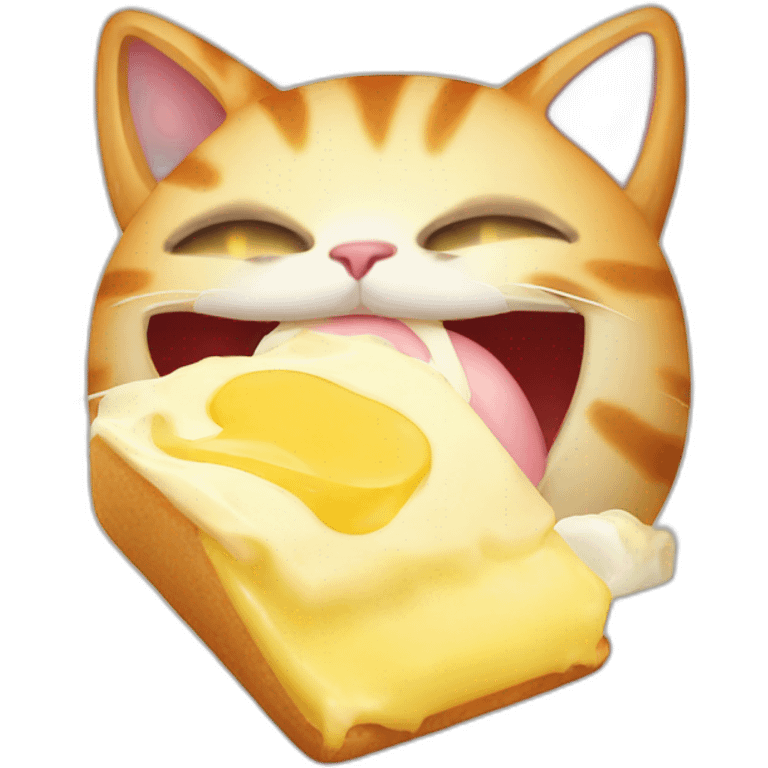 Cat eating mayo emoji