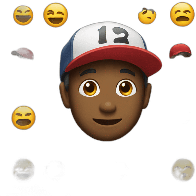 rizz emoji face with cap emoji