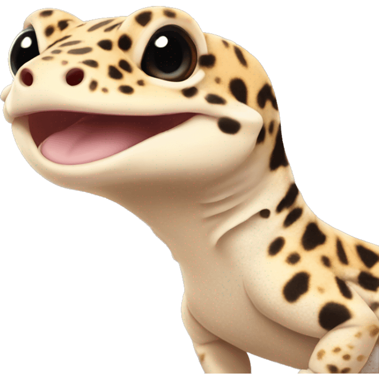 Cute leopard gecko emoji