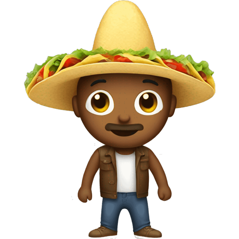 Man with taco emoji