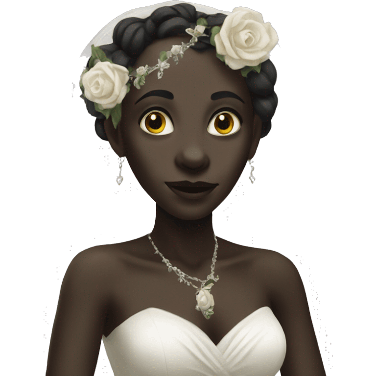 The dark-skinned goblin bride emoji