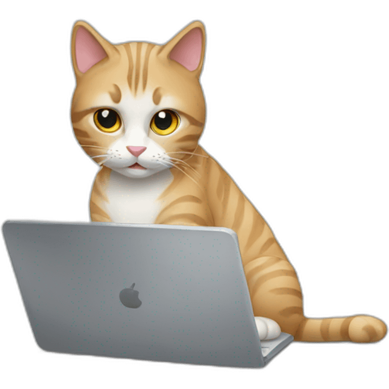 Cat using laptop emoji