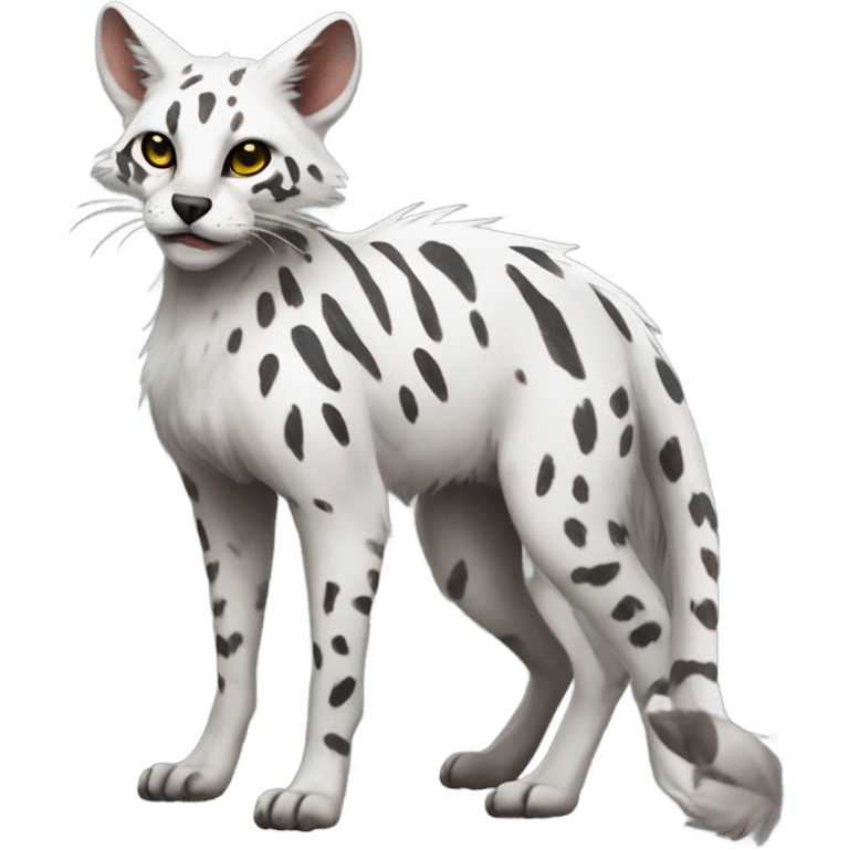 Modern Feral Rare Fantasy Vernid-Trico-species by LiLaiRa, random markings, full body emoji