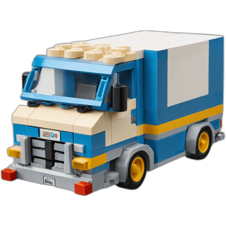 un camion de livraison en lego emoji