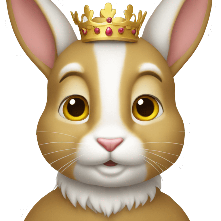 Lapin avec une couronne  emoji