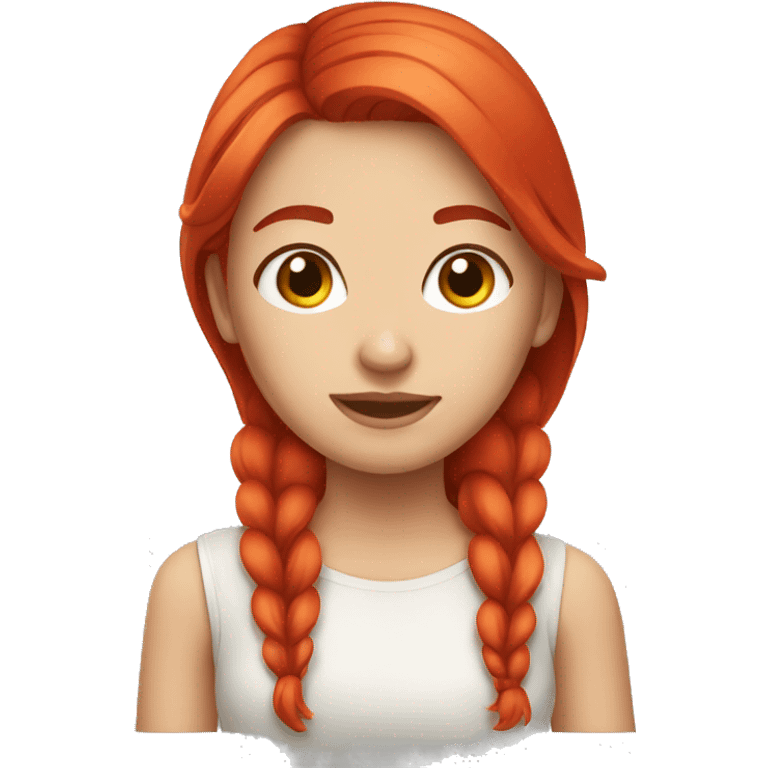 Girl red hair pirsing emoji