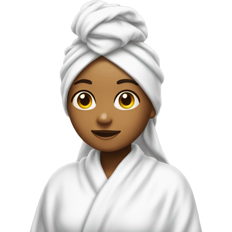 Girl fresh out the shower with a towel on head emoji