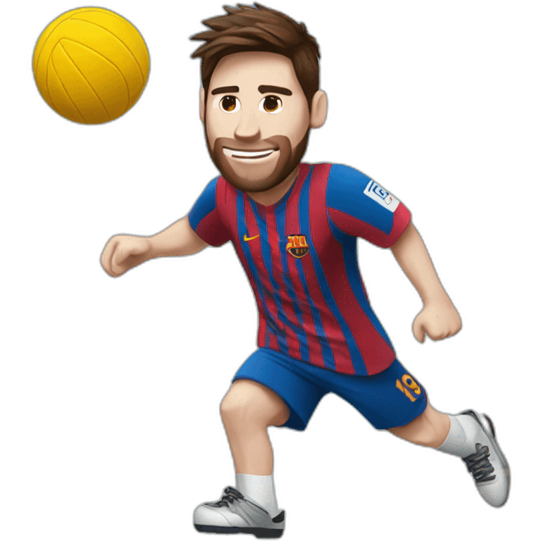 messi playing volleyball emoji