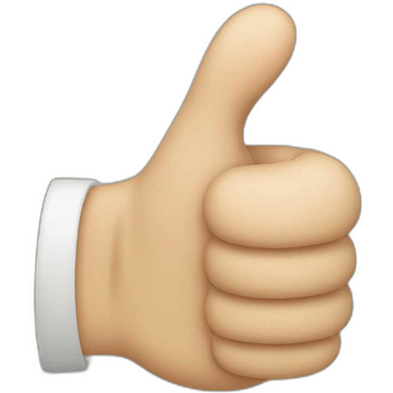 thumbs up but with a crooked thumb which ends up horizontal emoji