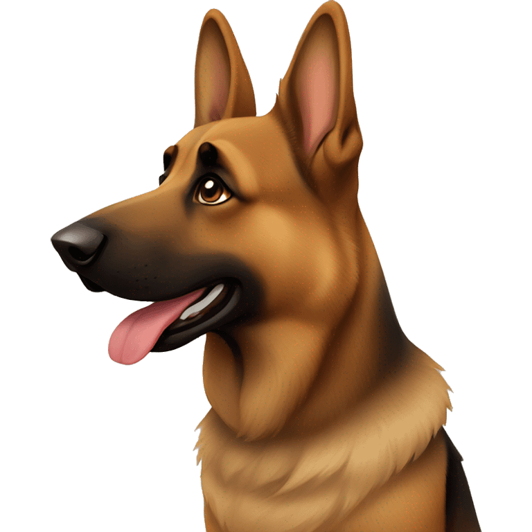 Brown German shepherd full-height  emoji